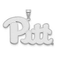 Sterling Silver Rhodium-plated LogoArt University of Pittsburgh Extra Large Pendant view 1
