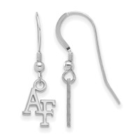 Sterling Silver Rhodium-plated LogoArt United States Air Force Academy A-f Extra Small Dangle Wire Earrings view 1