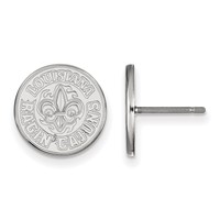 Sterling Silver Rhodium-plated LogoArt University of Louisiana At Lafayette Small Post Earrings view 1