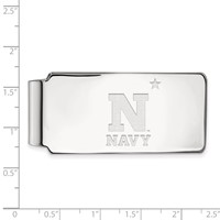 Sterling Silver Rhodium-plated LogoArt US Naval Academy Money Clip view 2