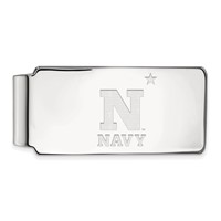 Sterling Silver Rhodium-plated LogoArt US Naval Academy Money Clip view 1