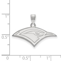 Sterling Silver Rhodium-plated LogoArt University of Tennessee At Chattanooga Mockingbird Small Pendant view 2