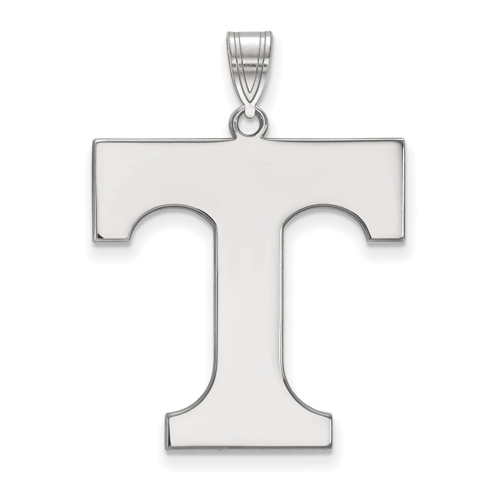 Sterling Silver Rhodium-plated LogoArt University of Tennessee Letter T Extra Large Pendant