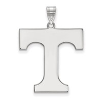 Sterling Silver Rhodium-plated LogoArt University of Tennessee Letter T Extra Large Pendant view 1
