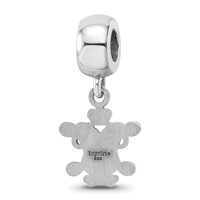 Sterling Silver Rhodium-plated LogoArt College of William and Mary Small Dangle Bead Charm view 5