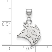 Sterling Silver Rhodium-plated LogoArt Rice University Owl Small Pendant view 2