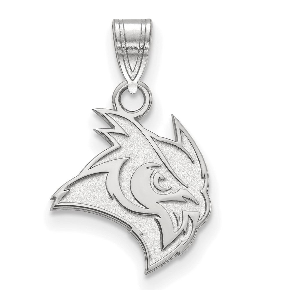 Sterling Silver Rhodium-plated LogoArt Rice University Owl Small Pendant