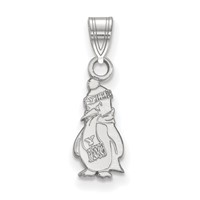 Sterling Silver Rhodium-plated LogoArt Youngstown State University Penguin Small Pendant view 1