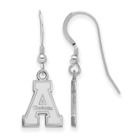Sterling Silver Rhodium-plated LogoArt Appalachian State University Small Dangle Wire Earrings view 1