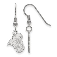 Sterling Silver Rhodium-plated LogoArt Coastal Carolina University Chanticleer Small Dangle Wire Earrings view 1