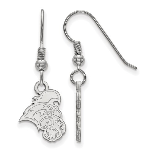 Sterling Silver Rhodium-plated LogoArt Coastal Carolina University Chanticleer Small Dangle Wire Earrings
