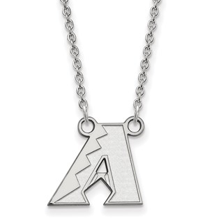 14k White Gold Major League Baseball LogoArt Arizona Diamondbacks Pendant Necklace