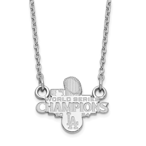 SS 2024 World Series Champions LA Dodgers Small Pendant w/ Necklace