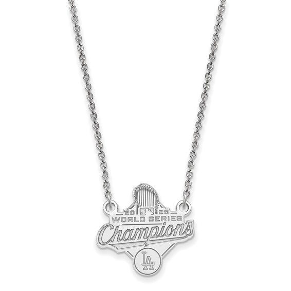 SS 2025 World Series Champions Los Angeles Dodgers Small Pendant w/ Neckla