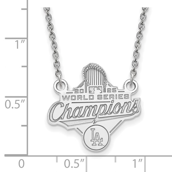 SS 2025 World Series Champions Los Angeles Dodgers Small Pendant w/ Neckla