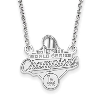 SS 2025 World Series Champions Los Angeles Dodgers Small Pendant w/ Neckla