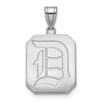 Sterling Silver Rhodium-plated LogoArt Duquesne University Letter D Large Pendant view 1