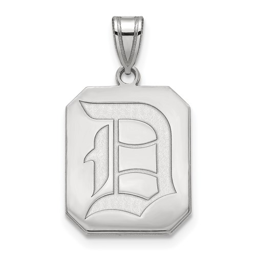 Sterling Silver Rhodium-plated LogoArt Duquesne University Letter D Large Pendant