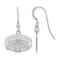Sterling Silver Rhodium-plated LogoArt Jacksonville State University Small Dangle Wire Earrings view 1