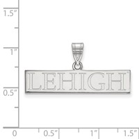 Sterling Silver Rhodium-plated LogoArt Lehigh University Large Bar Pendant view 2