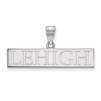 Sterling Silver Rhodium-plated LogoArt Lehigh University Large Bar Pendant view 1
