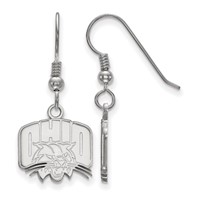 Sterling Silver Rhodium-plated LogoArt Ohio University Small Dangle Wire Earrings view 1