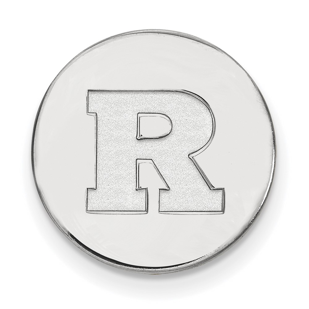 Sterling Silver Rhodium-plated LogoArt Rutgers University Letter R Lapel Pin