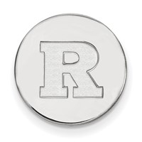 Sterling Silver Rhodium-plated LogoArt Rutgers University Letter R Lapel Pin view 1