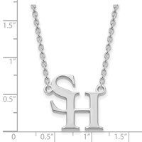 Sterling Silver Rhodium-plated LogoArt Sam Houston State University Large Pendant Necklace, 18" view 2