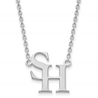 Sterling Silver Rhodium-plated LogoArt Sam Houston State University Large Pendant Necklace, 18" view 1