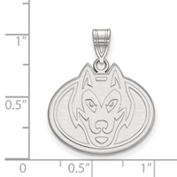 Sterling Silver Rhodium-plated LogoArt St. Cloud State University Husky Large Pendant view 2