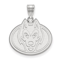 Sterling Silver Rhodium-plated LogoArt St. Cloud State University Husky Large Pendant view 1