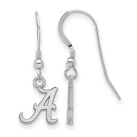 Sterling Silver Rhodium-plated LogoArt University of Alabama Letter a Extra Small Dangle Wire Earrings view 1