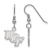Sterling Silver Rhodium-plated LogoArt University of Central Florida U-c-f Small Dangle Wire Earrings view 1