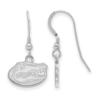 Sterling Silver Rhodium-plated LogoArt University of Florida Gator Extra Small Dangle Wire Earrings view 1