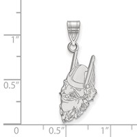Sterling Silver Rhodium-plated LogoArt University of Idaho Joe Vandal Large Pendant view 2