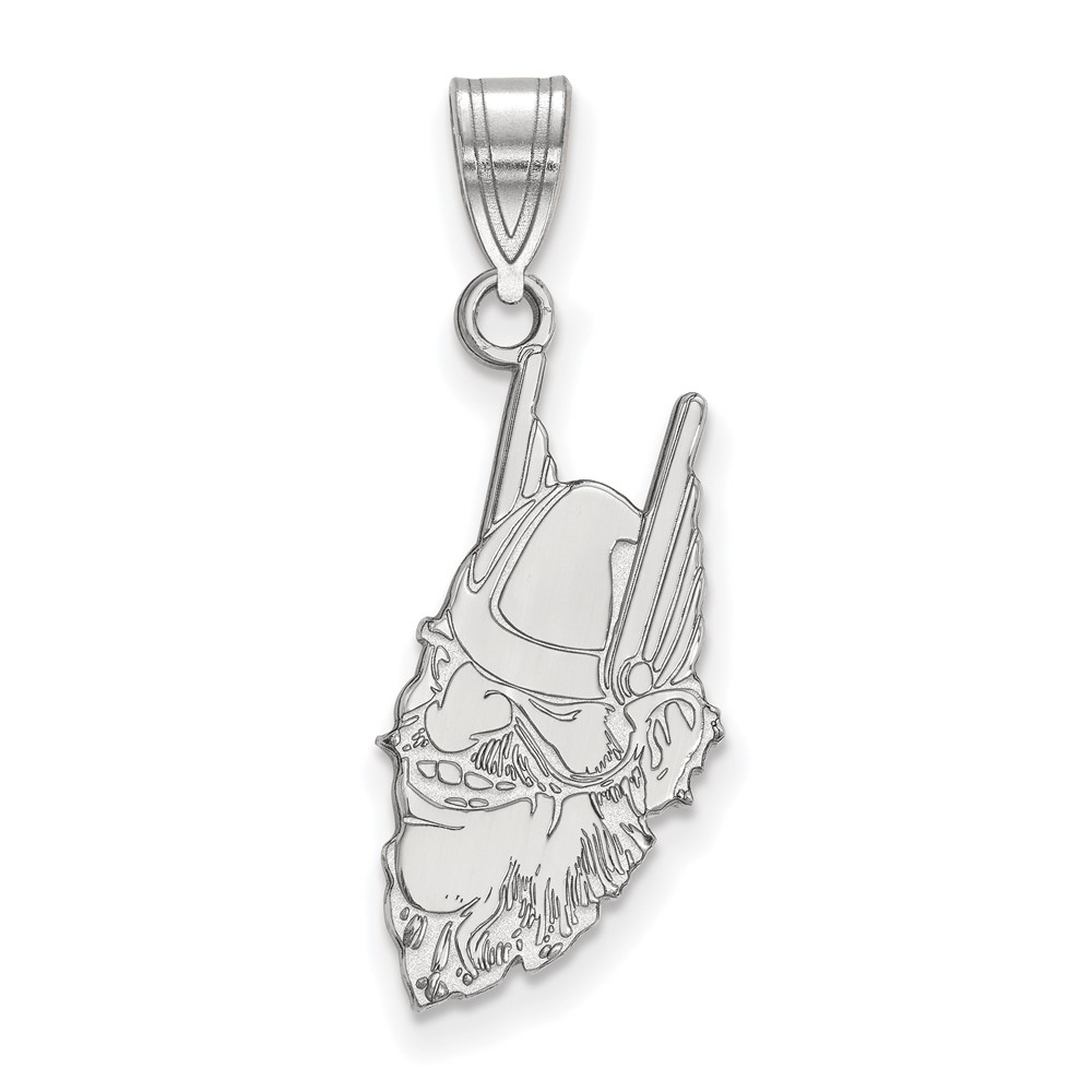Sterling Silver Rhodium-plated LogoArt University of Idaho Joe Vandal Large Pendant