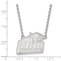 Sterling Silver Rhodium-plated LogoArt University of New Hampshire Large Pendant Necklace, 18" view 2