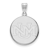 Sterling Silver Rhodium-plated LogoArt University of New Mexico Large Pendant view 1