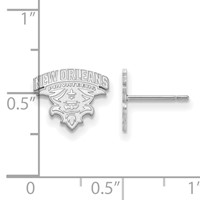 Sterling Silver Rhodium-plated LogoArt University of New Orleans U-n-o Small Post Earrings view 2