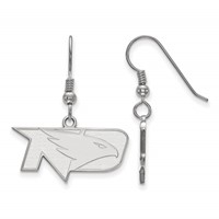 Sterling Silver Rhodium-plated LogoArt University of North Dakota Small Dangle Wire Earrings view 1