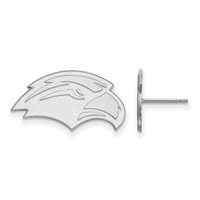 Sterling Silver Rhodium-plated LogoArt University of Southern Mississippi Eagle Small Post Earrings view 1