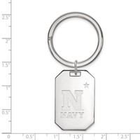 Sterling Silver Rhodium-plated LogoArt US Naval Academy Key Ring view 2