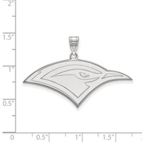 Sterling Silver Rhodium-plated LogoArt University of Tennessee At Chattanooga Mockingbird Large Pendant view 2