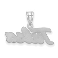 Sterling Silver Rhodium-plated LogoArt University of Tulsa T-u Large Pendant view 4