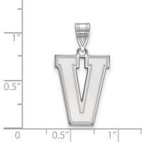 Sterling Silver Rh-plated LogoArt Vanderbilt University Large Pendant view 3