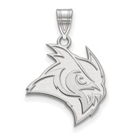 Sterling Silver Rhodium-plated LogoArt Rice University Owl Large Pendant view 1