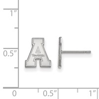 Sterling Silver Rhodium-plated LogoArt Appalachian State University Extra Small Post Earrings view 2