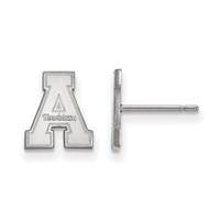 Sterling Silver Rhodium-plated LogoArt Appalachian State University Extra Small Post Earrings view 1