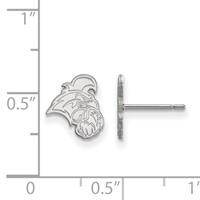 Sterling Silver Rhodium-plated LogoArt Coastal Carolina University Chanticleer Extra Small Post Earrings view 2